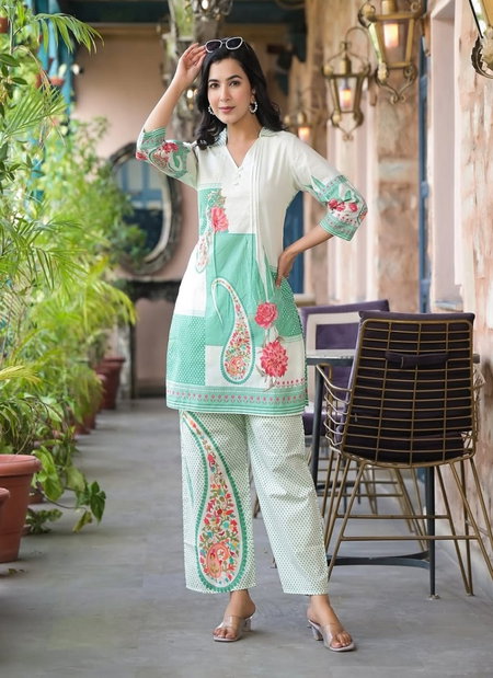 Heavy Fancy Cotton Printed Co Ord Set Collection Wholesale Market In Surat